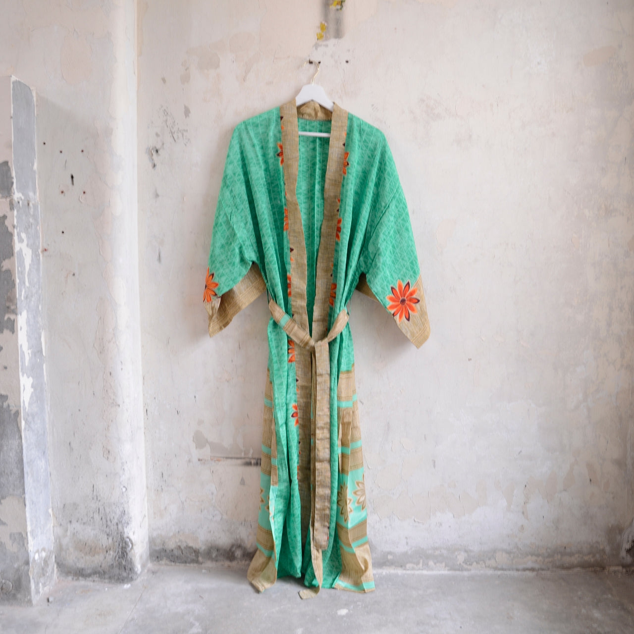 Long Vintage Silk Kimono