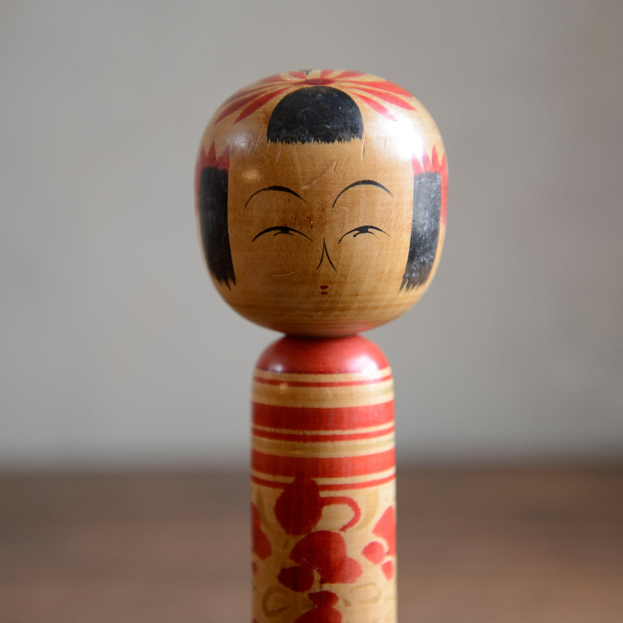 Set of 3 Traditional Japanese Folk Art Kokeshi Dolls