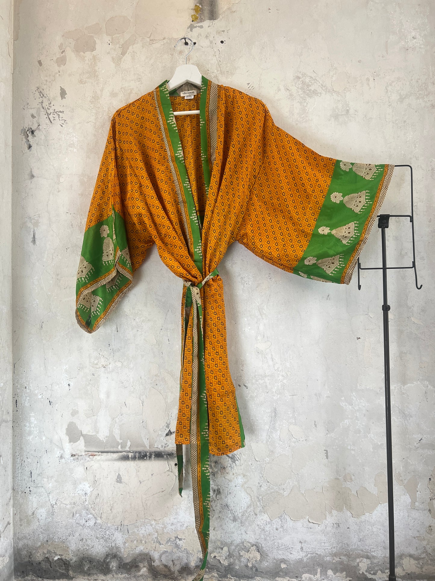 Short Vintage Silk Kimono