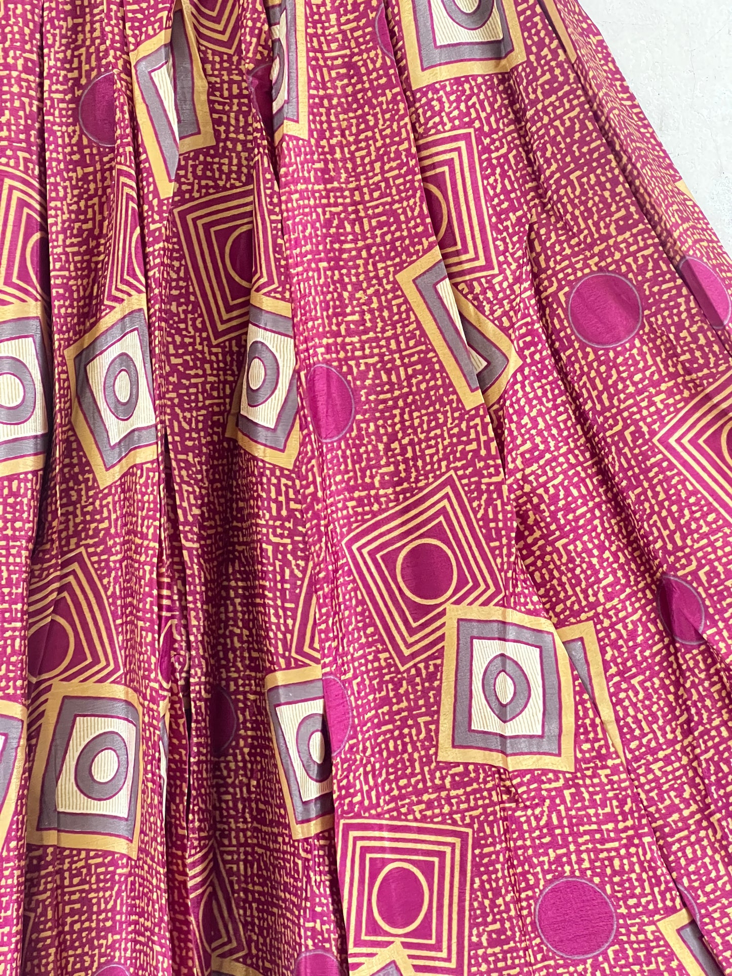 Vintage Silk Pleated Top Skirt