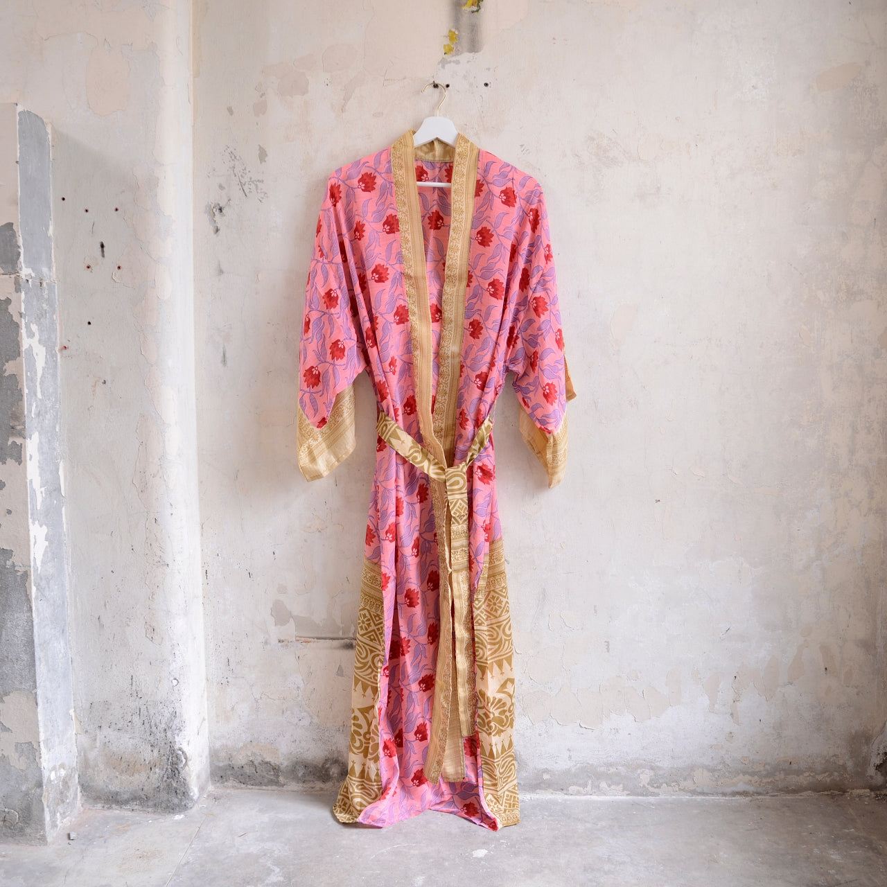 Long Vintage Silk Kimono