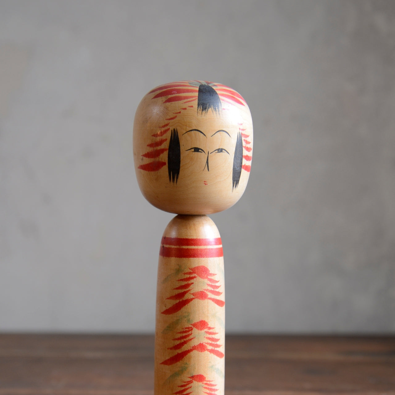 Set of 3 Traditional Japanese Folk Art Kokeshi Dolls