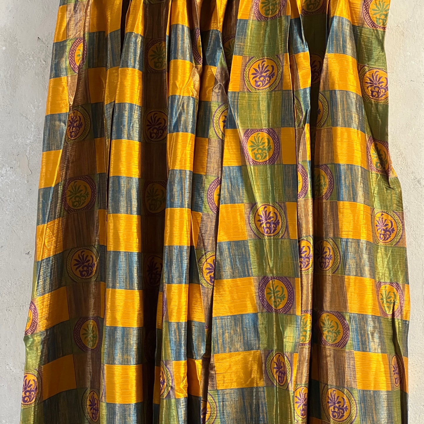 Vintage Silk Pleated Top Skirt