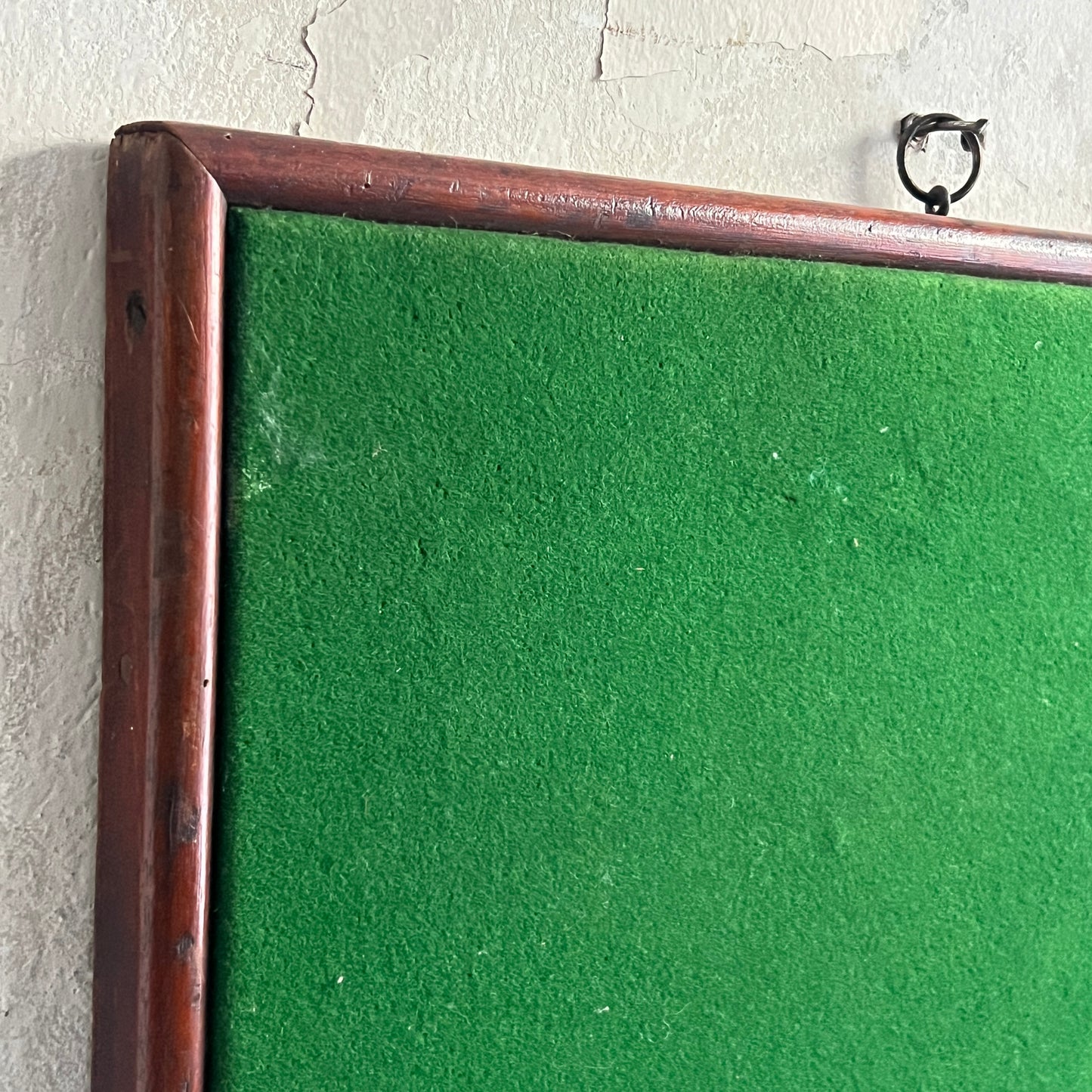 Late 19th Century Notice Pin Board with Mahogany Frame