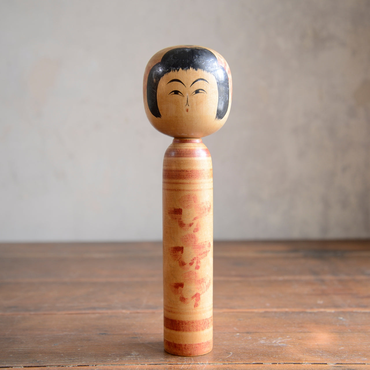 Set of 3 Traditional Japanese Folk Art Kokeshi Dolls