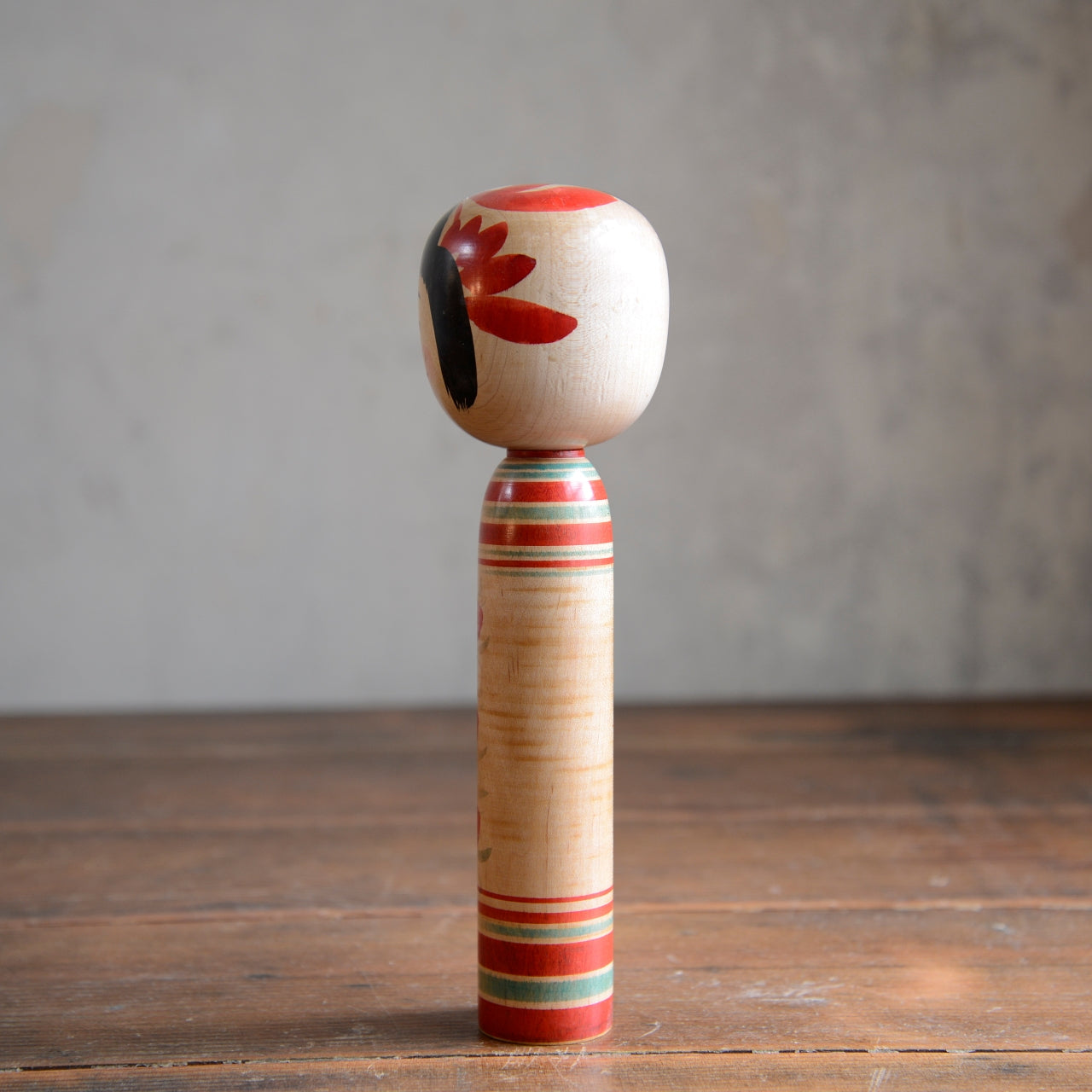 Set of 3 Traditional Japanese Folk Art Kokeshi Dolls