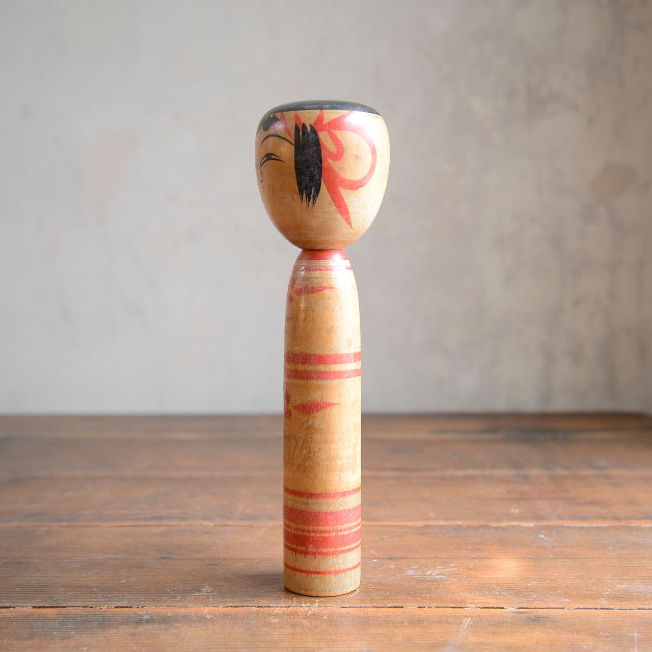 Set of 3 Traditional Japanese Folk Art Kokeshi Dolls