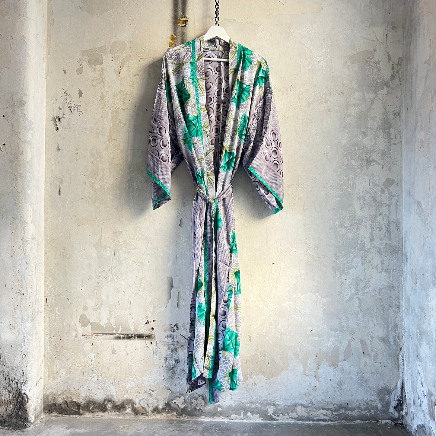 Long Vintage Silk Kimono