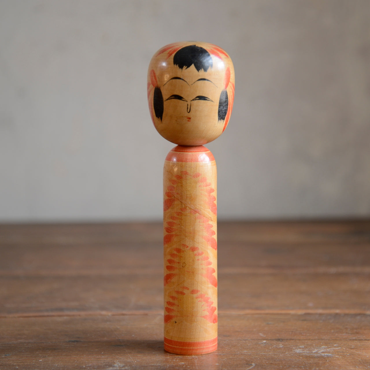 Set of 3 Traditional Japanese Folk Art Kokeshi Dolls