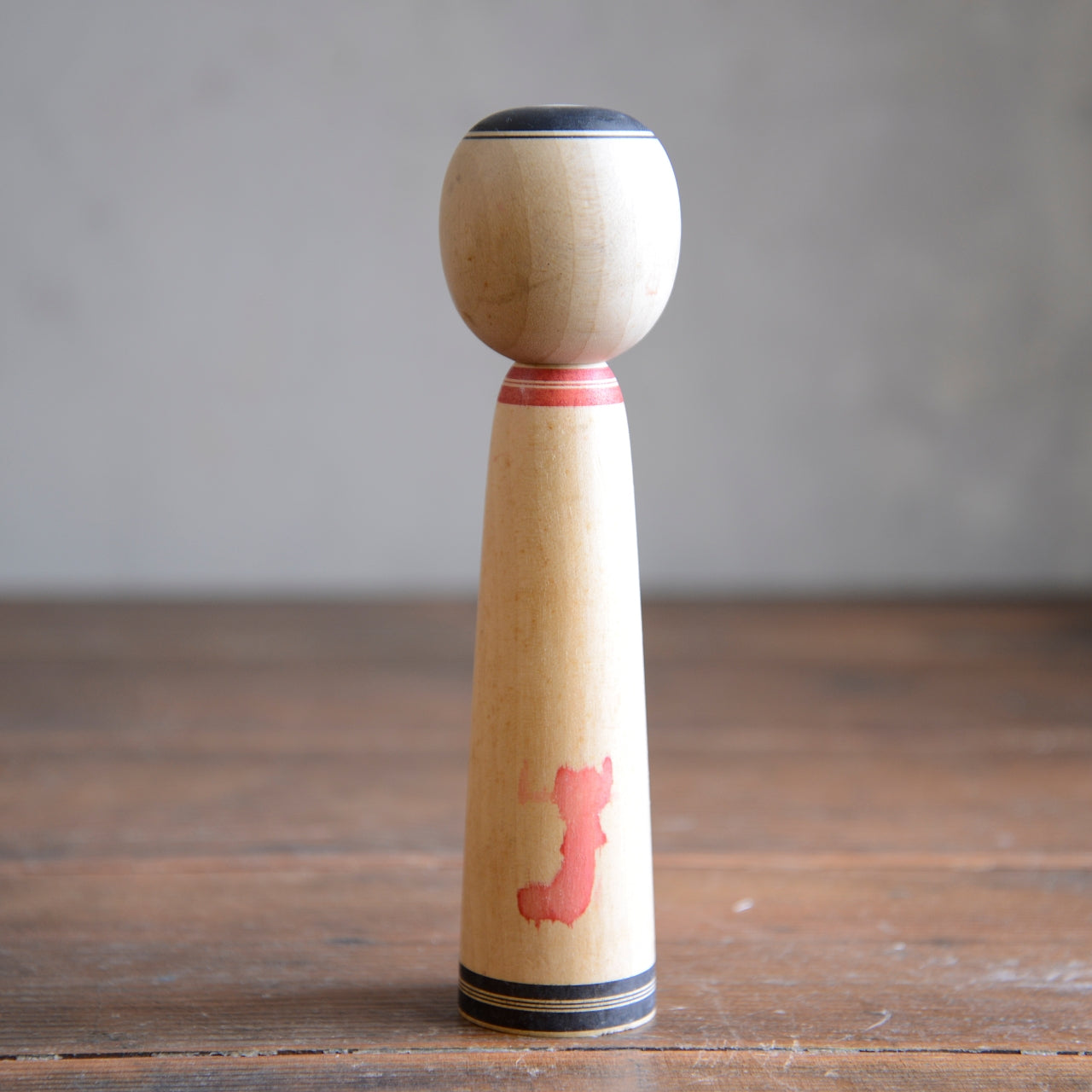 Set of 3 Traditional Japanese Folk Art Kokeshi Dolls
