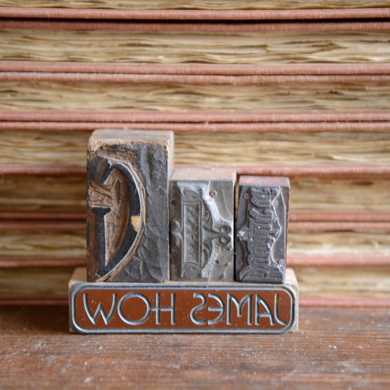 Collection of 50 Typeset Advertising Print Blocks - c1940