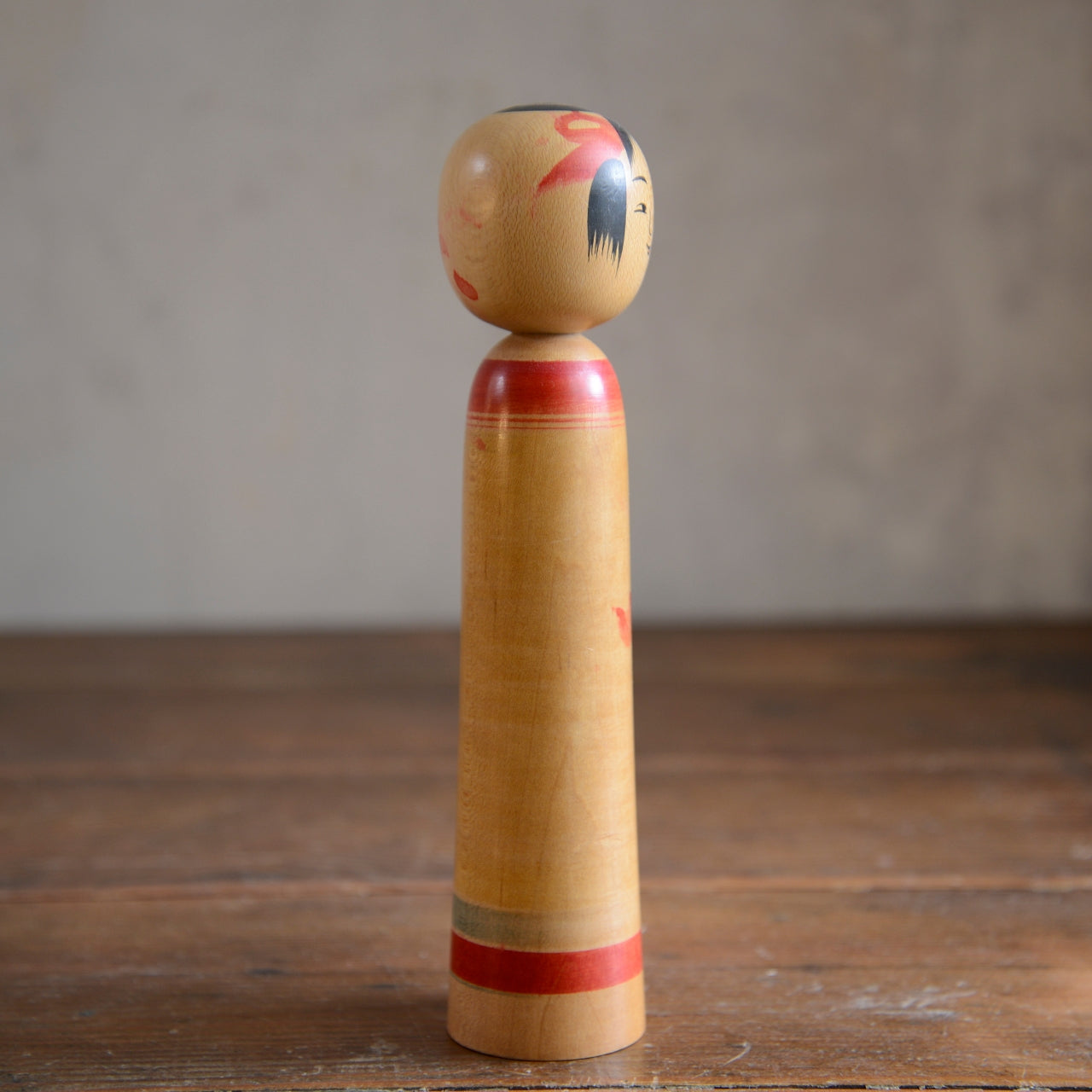 Set of 3 Traditional Japanese Folk Art Kokeshi Dolls