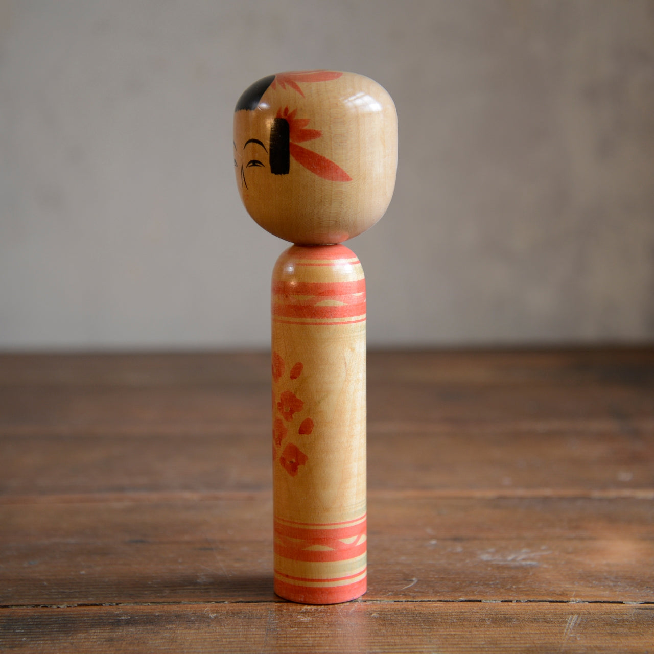 Set of 3 Traditional Japanese Folk Art Kokeshi Dolls