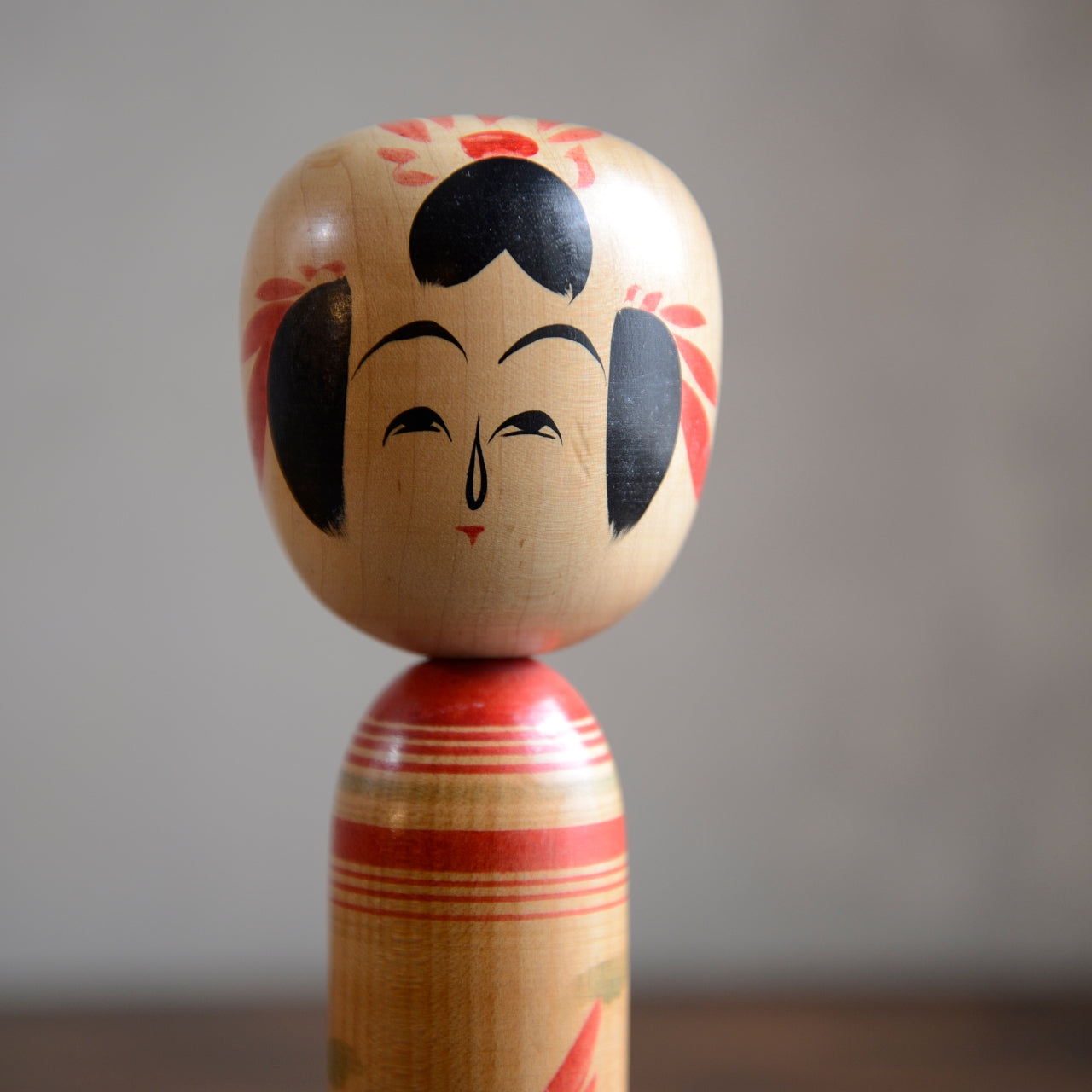 Set of 3 Traditional Japanese Folk Art Kokeshi Dolls