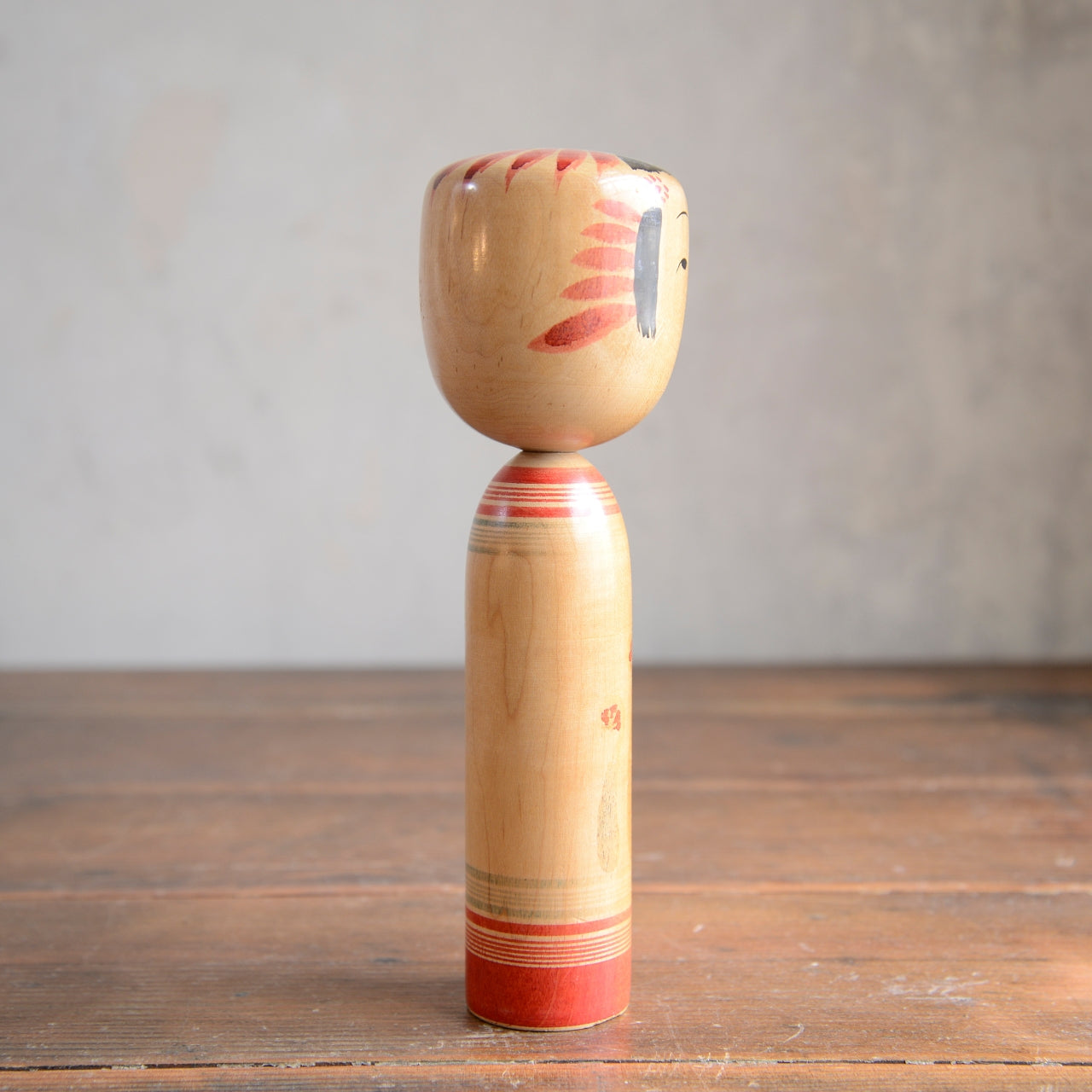 Set of 3 Traditional Japanese Folk Art Kokeshi Dolls
