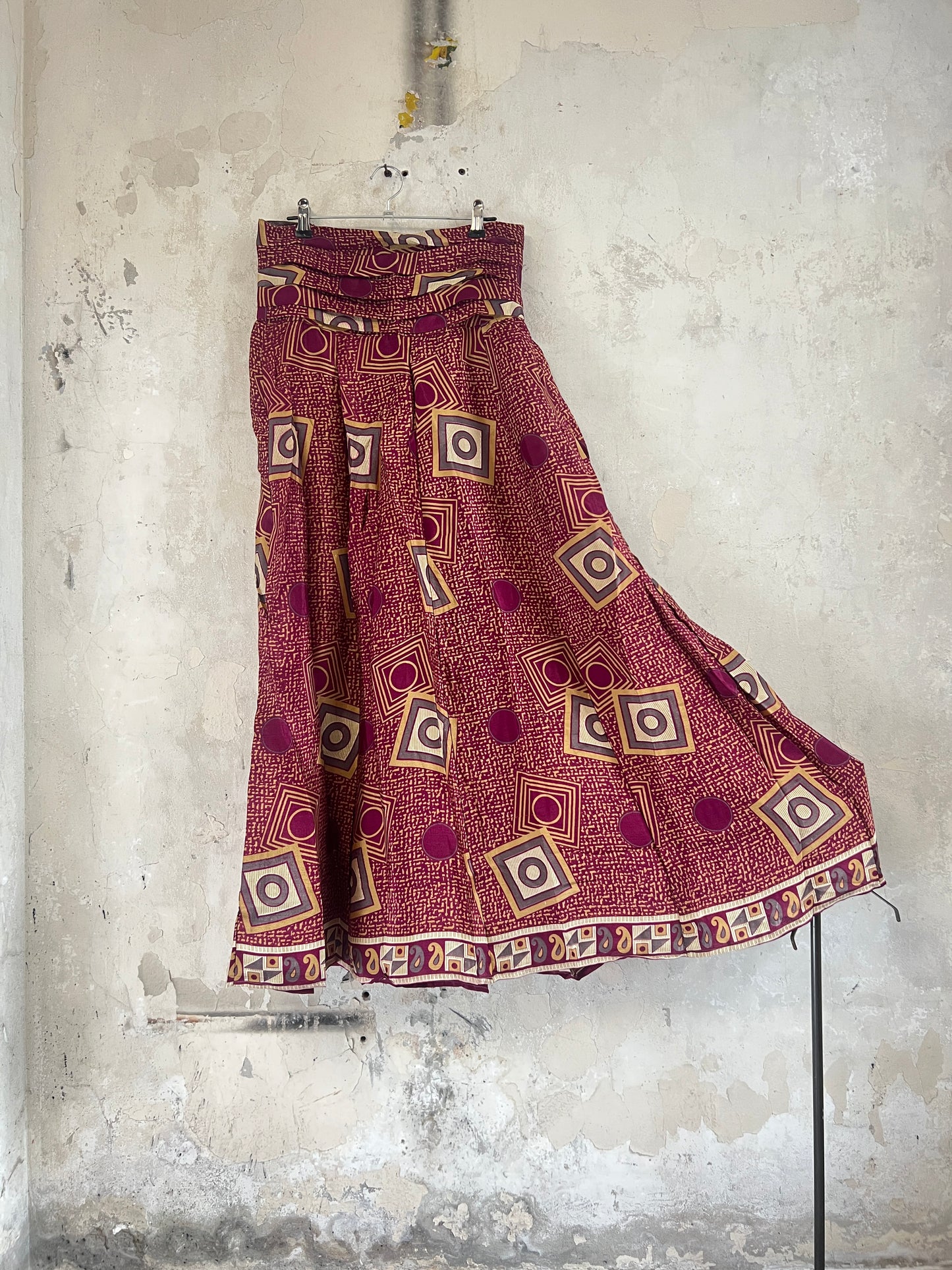 Vintage Silk Pleated Top Skirt