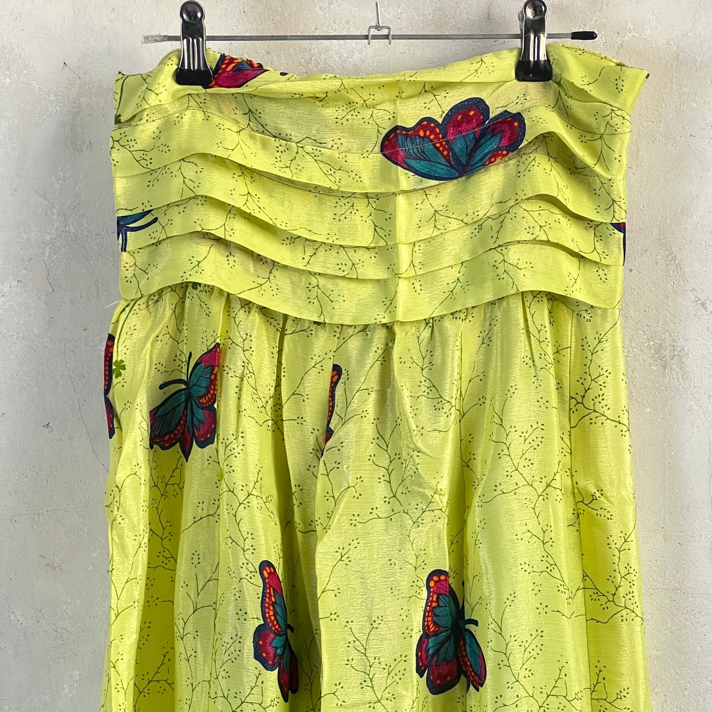 Vintage Silk Pleated Top Skirt