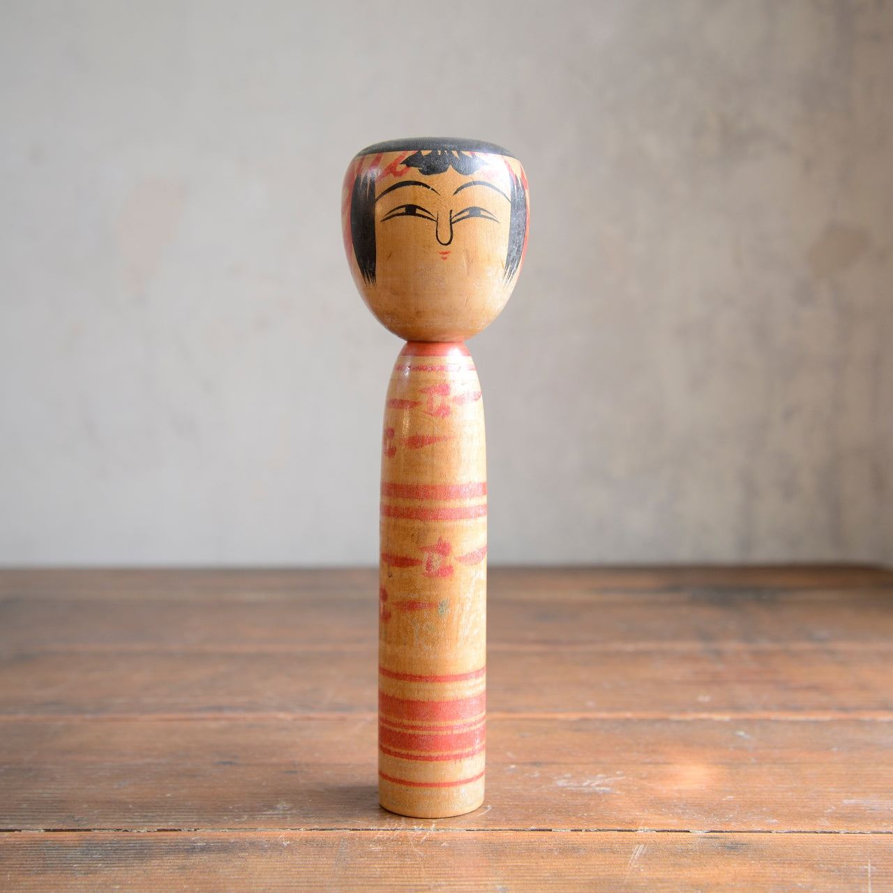 Set of 3 Traditional Japanese Folk Art Kokeshi Dolls