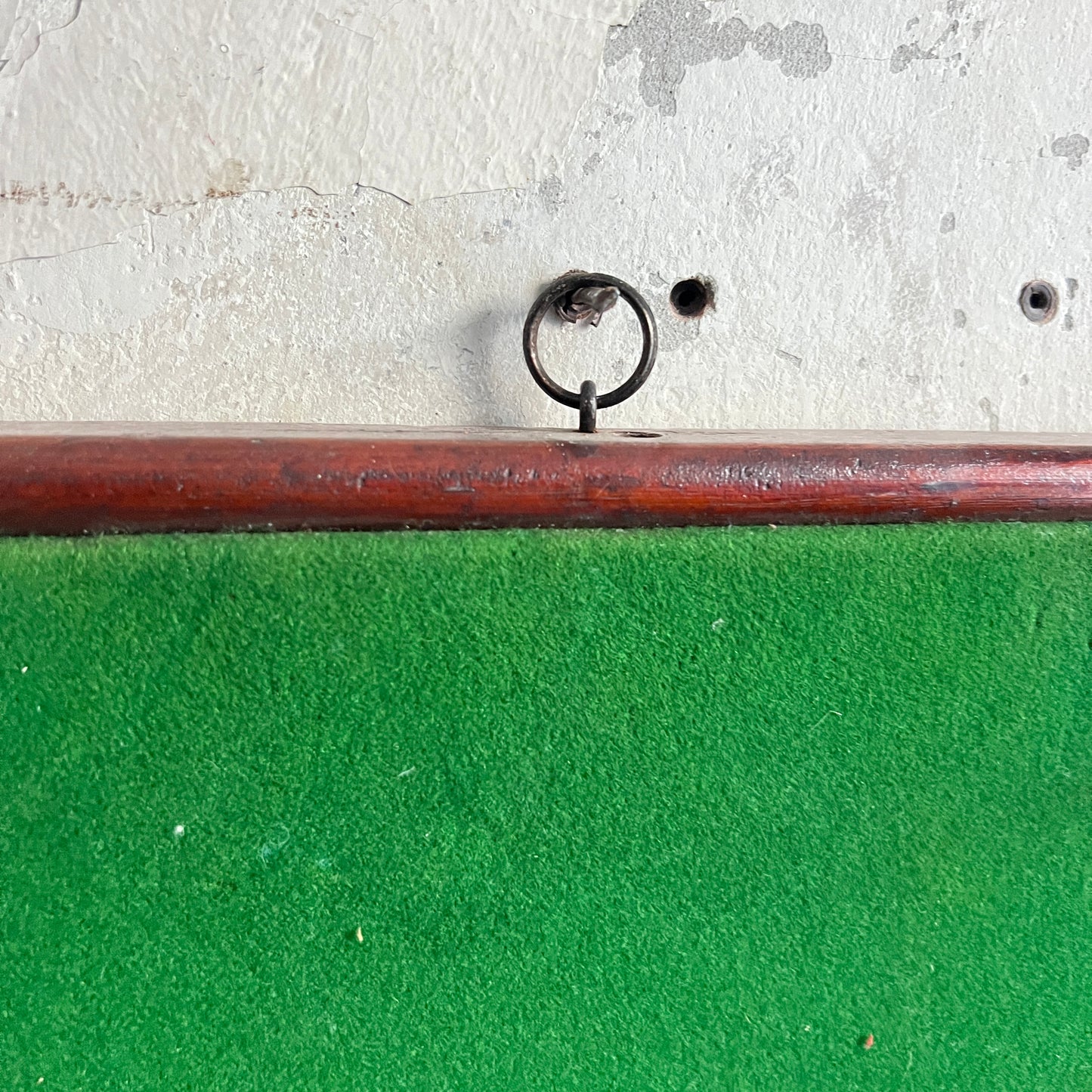 Late 19th Century Notice Pin Board with Mahogany Frame