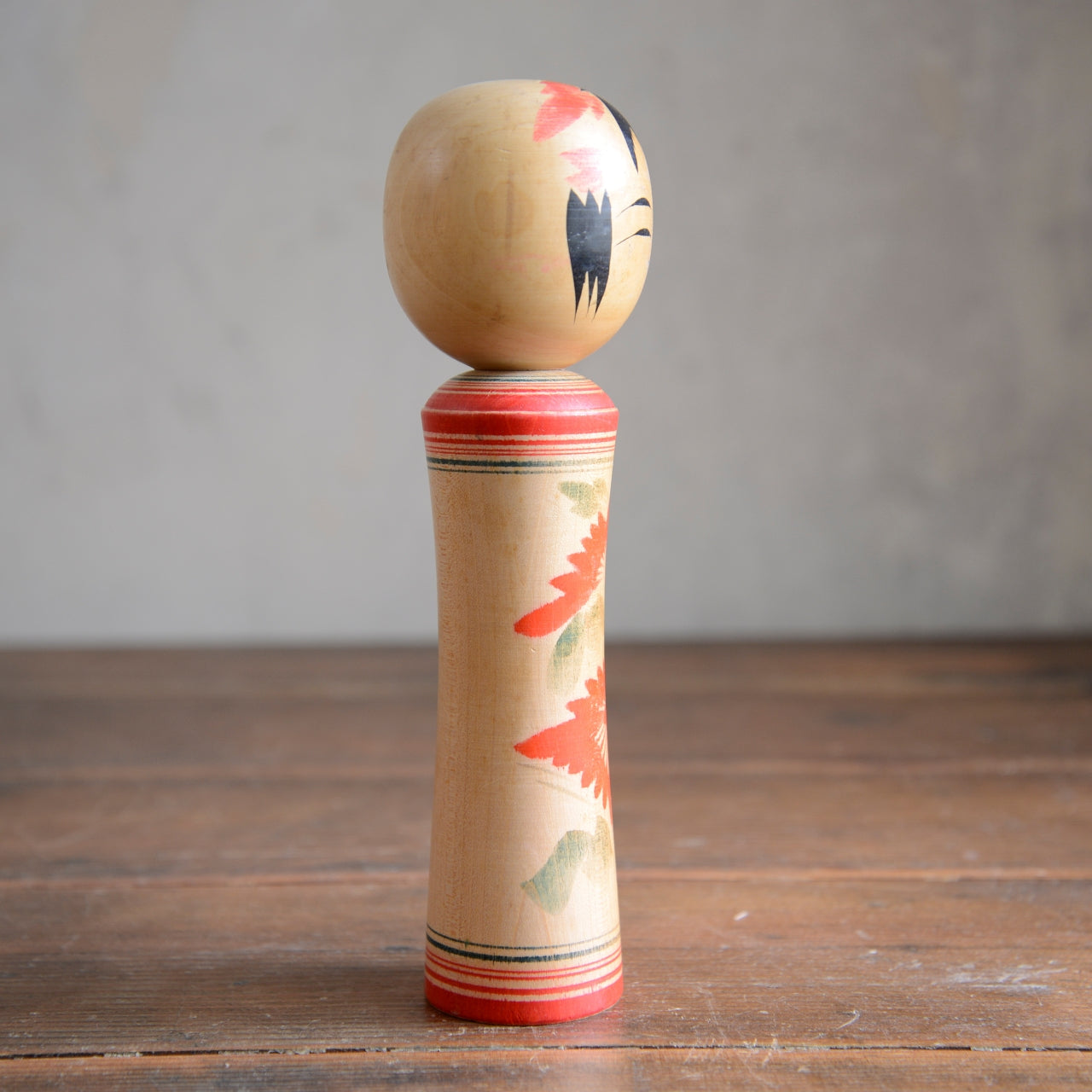 Set of 3 Traditional Japanese Folk Art Kokeshi Dolls