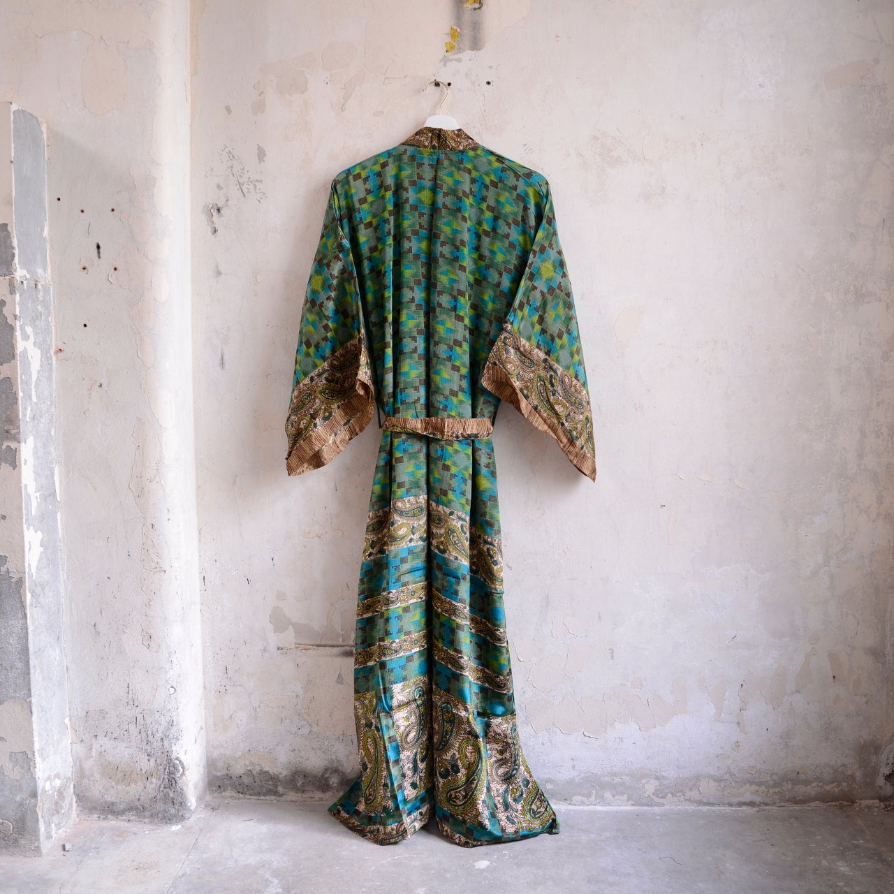 Long Vintage Silk Kimono