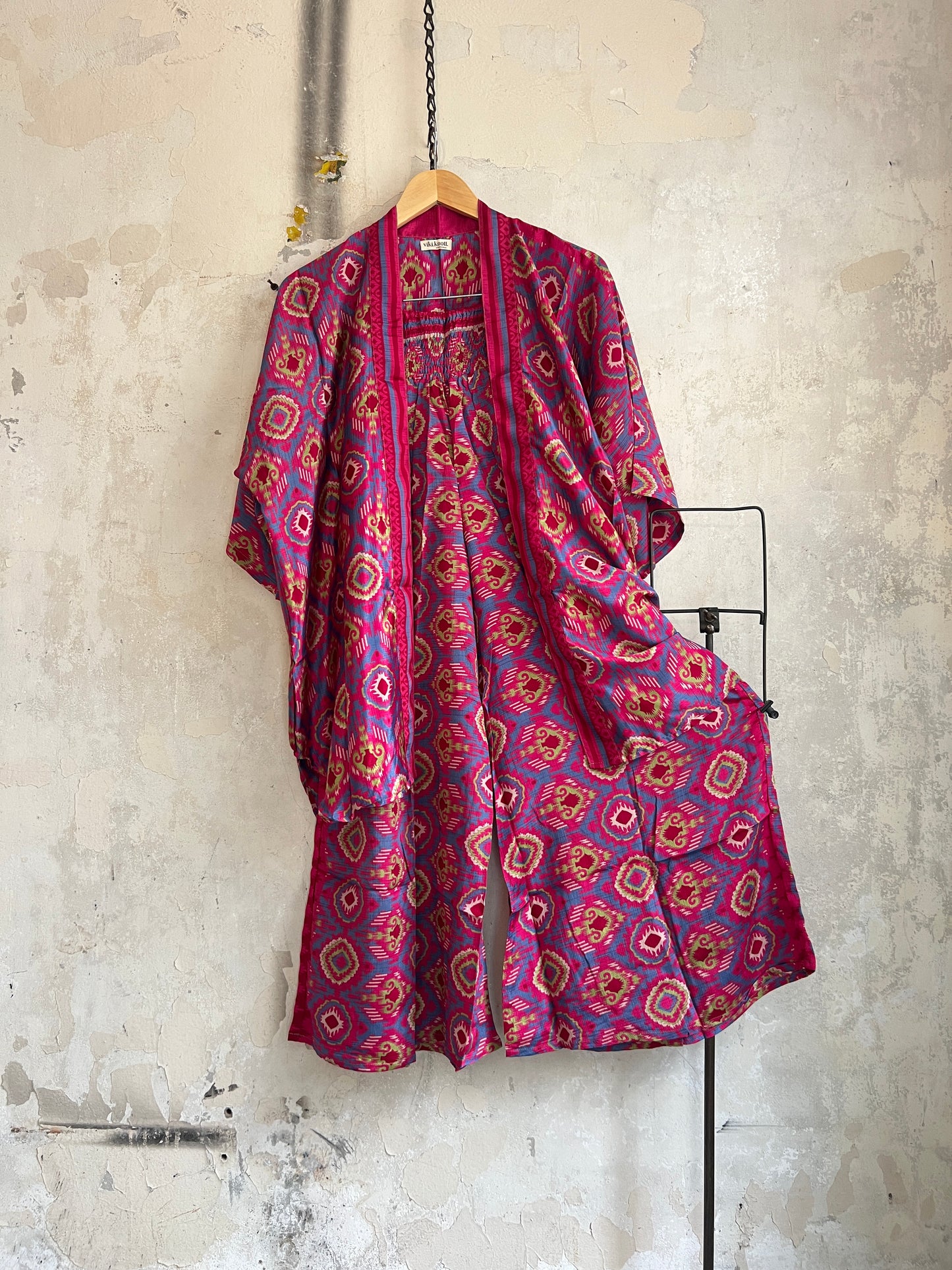 Vintage Silk Trousers & Shirt Co-ordinated Set