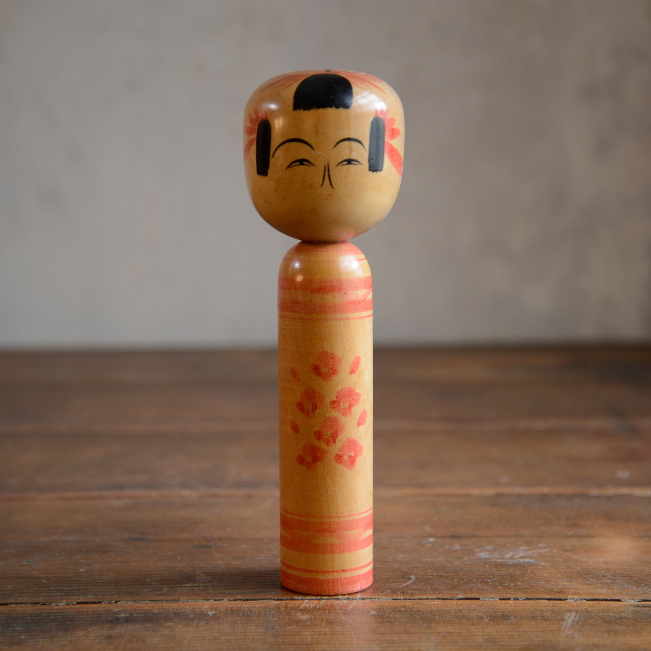 Set of 3 Traditional Japanese Folk Art Kokeshi Dolls