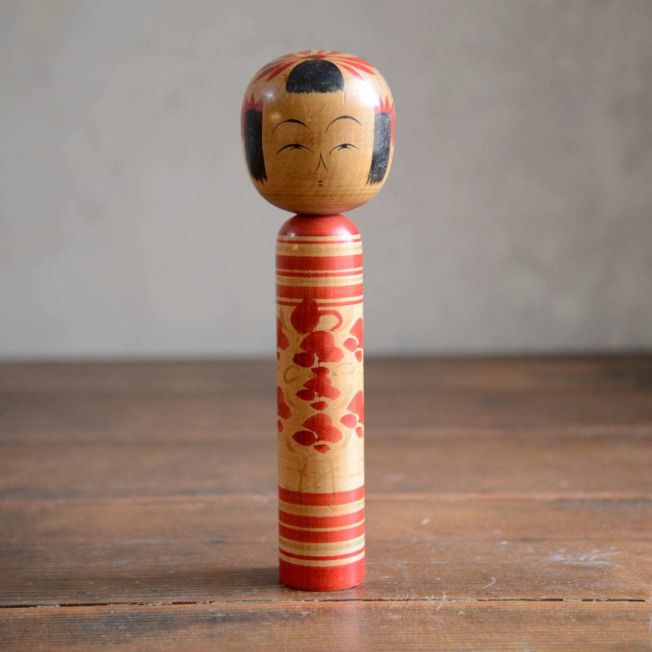 Set of 3 Traditional Japanese Folk Art Kokeshi Dolls