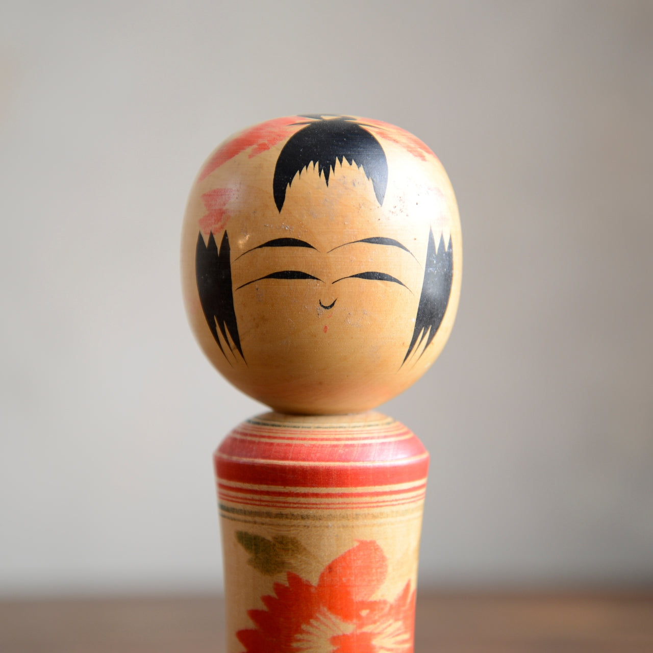 Set of 3 Traditional Japanese Folk Art Kokeshi Dolls