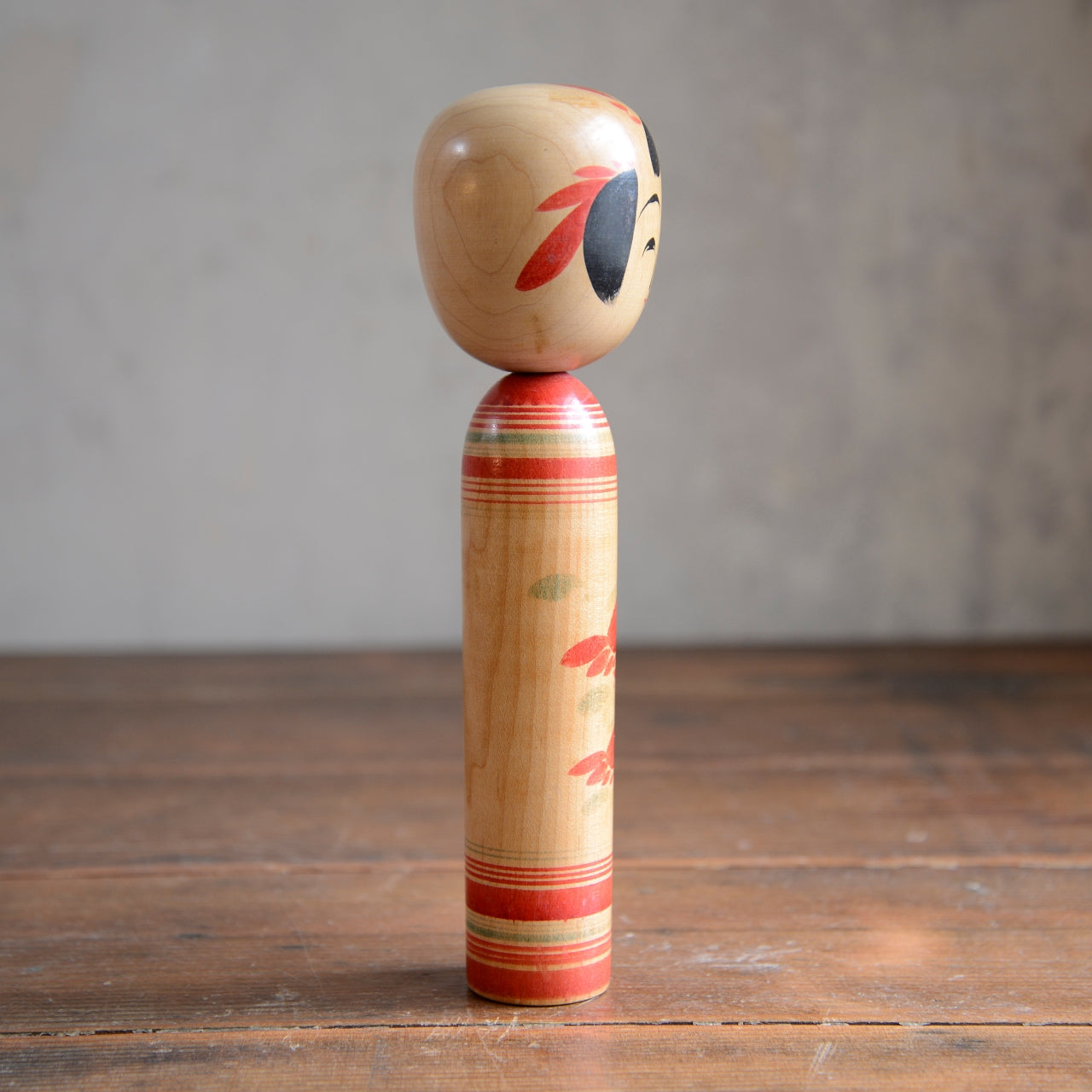 Set of 3 Traditional Japanese Folk Art Kokeshi Dolls