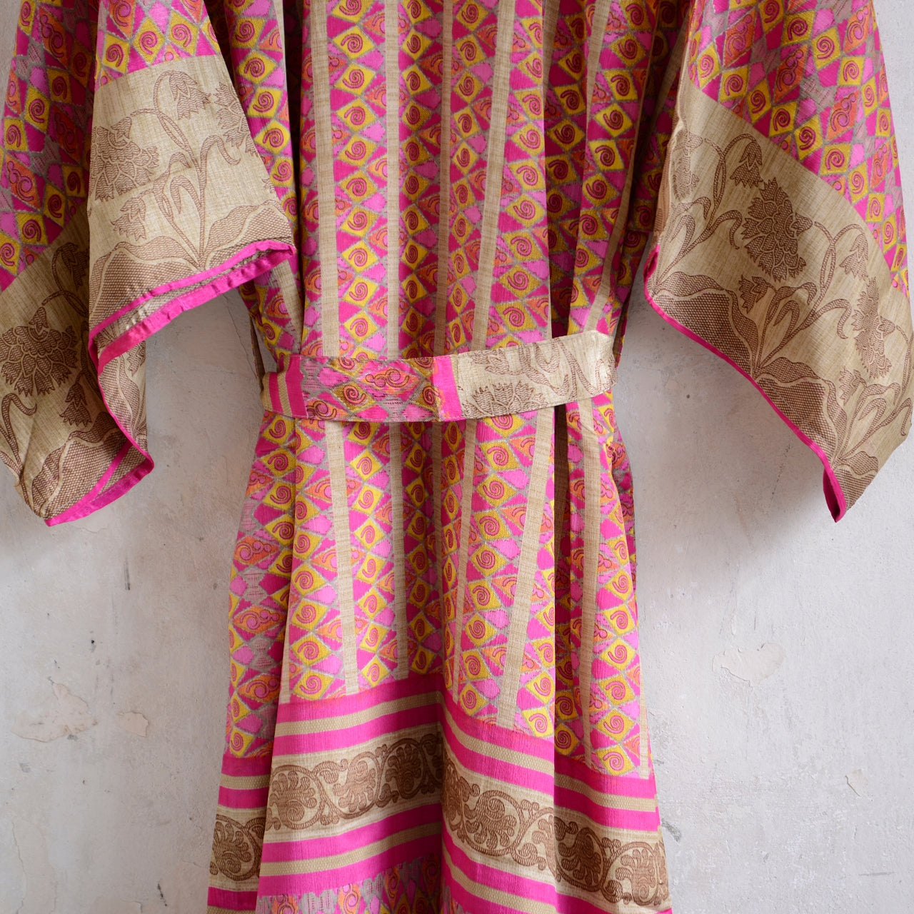 Long Vintage Silk Kimono