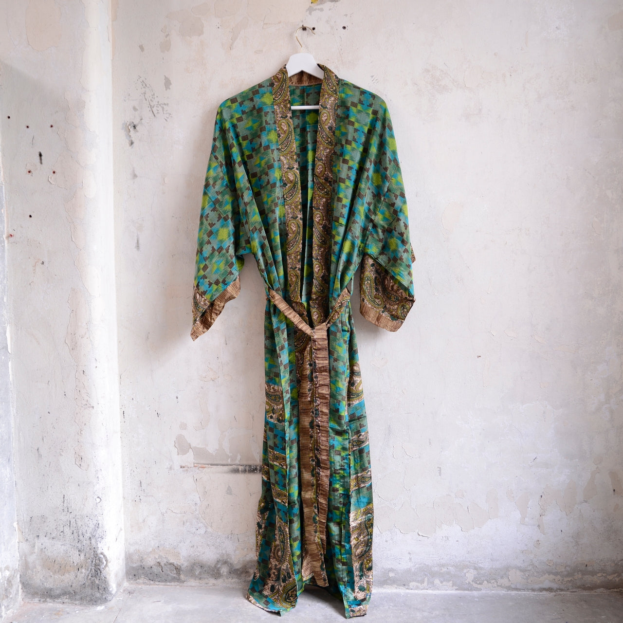 Long Vintage Silk Kimono