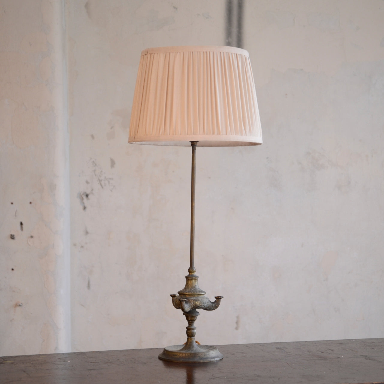 19thC Brass Lucerne Lamp