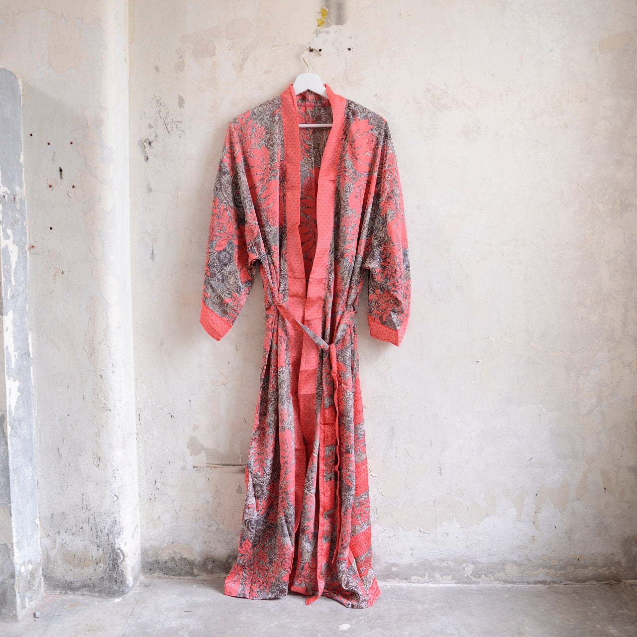 Long Vintage Silk Kimono