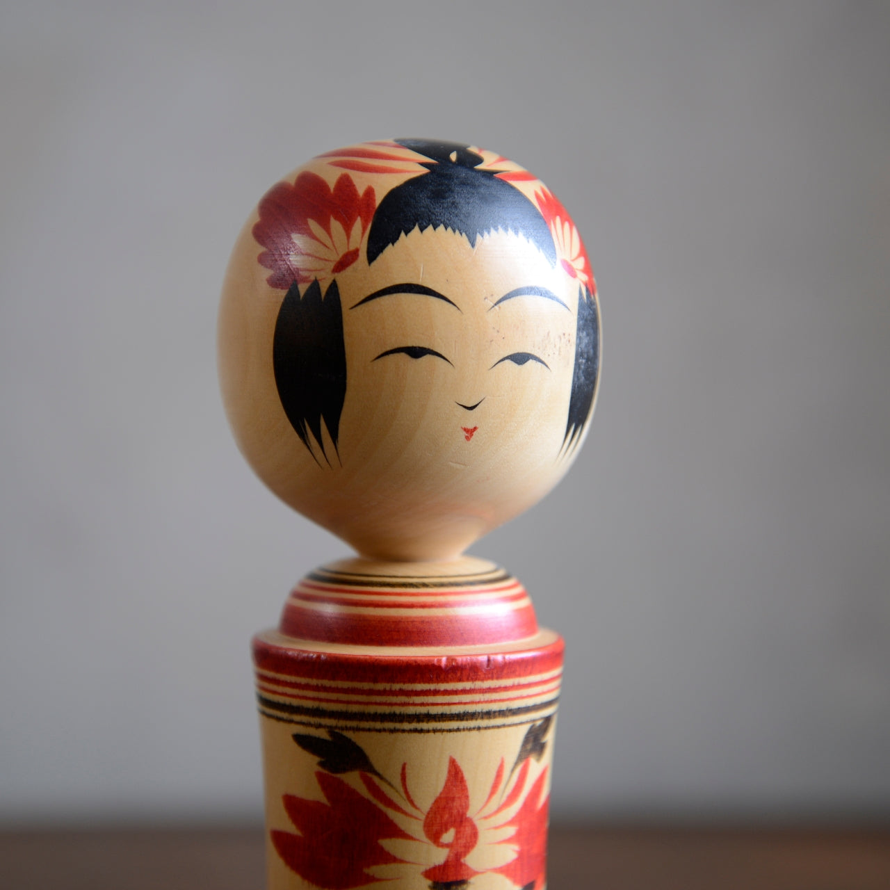 Set of 3 Traditional Japanese Folk Art Kokeshi Dolls