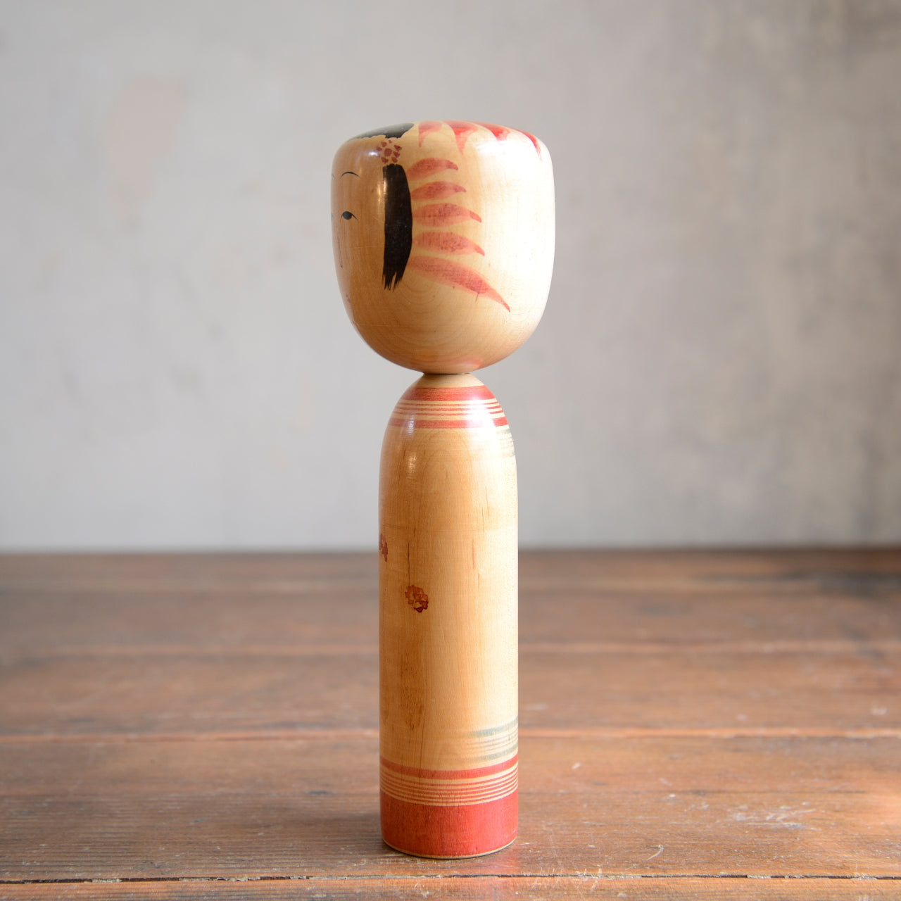 Set of 3 Traditional Japanese Folk Art Kokeshi Dolls