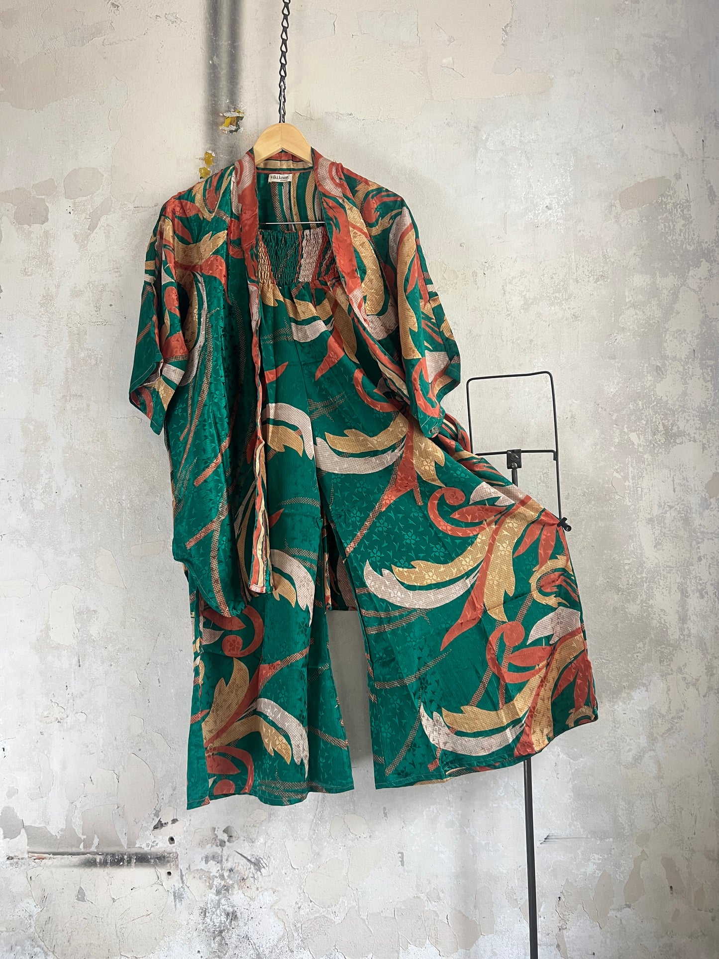Vintage Silk Trousers & Shirt Co-ordinated Set