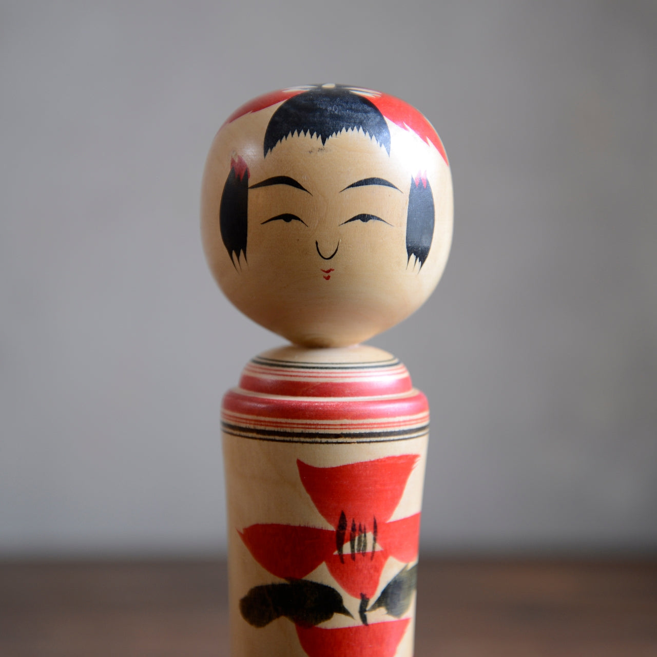 Set of 3 Traditional Japanese Folk Art Kokeshi Dolls