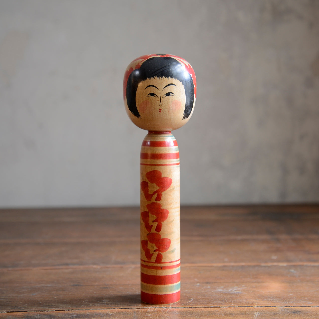 Set of 3 Traditional Japanese Folk Art Kokeshi Dolls