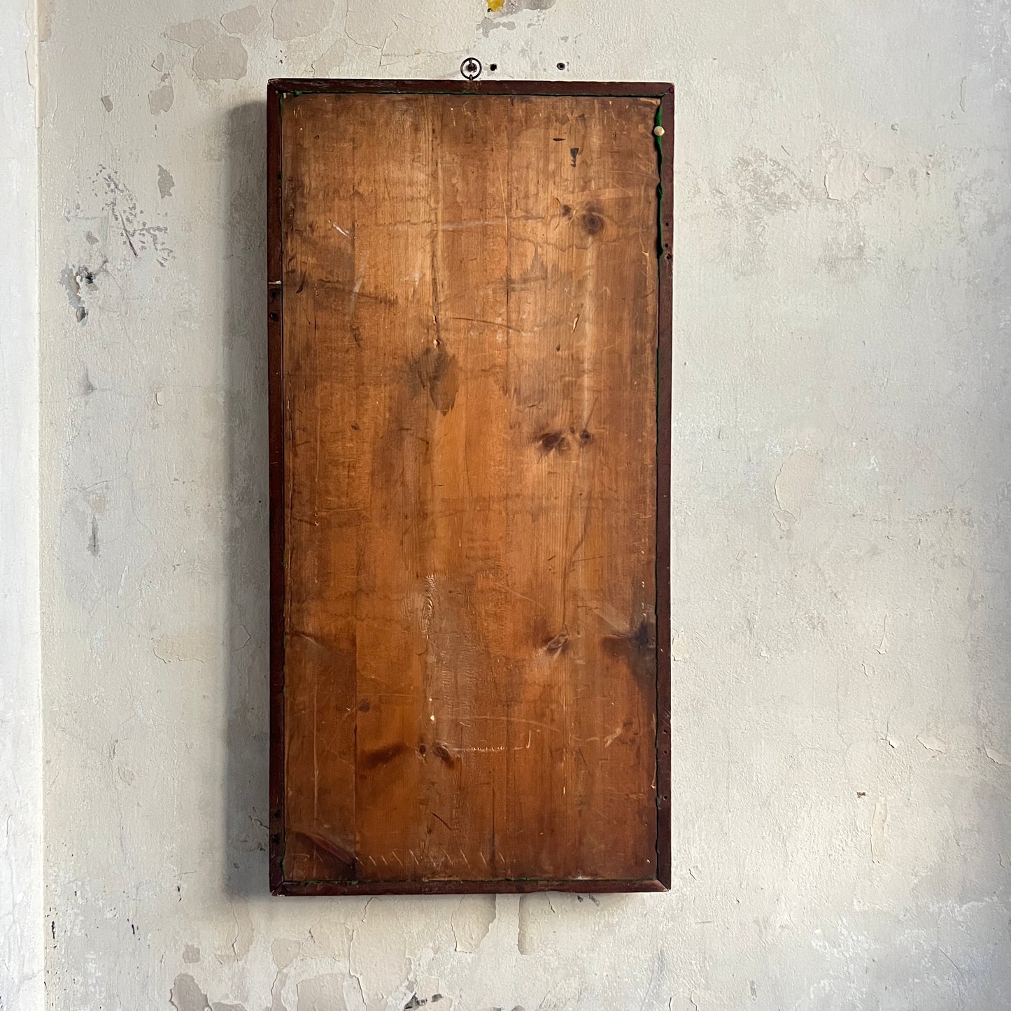 Late 19th Century Notice Pin Board with Mahogany Frame