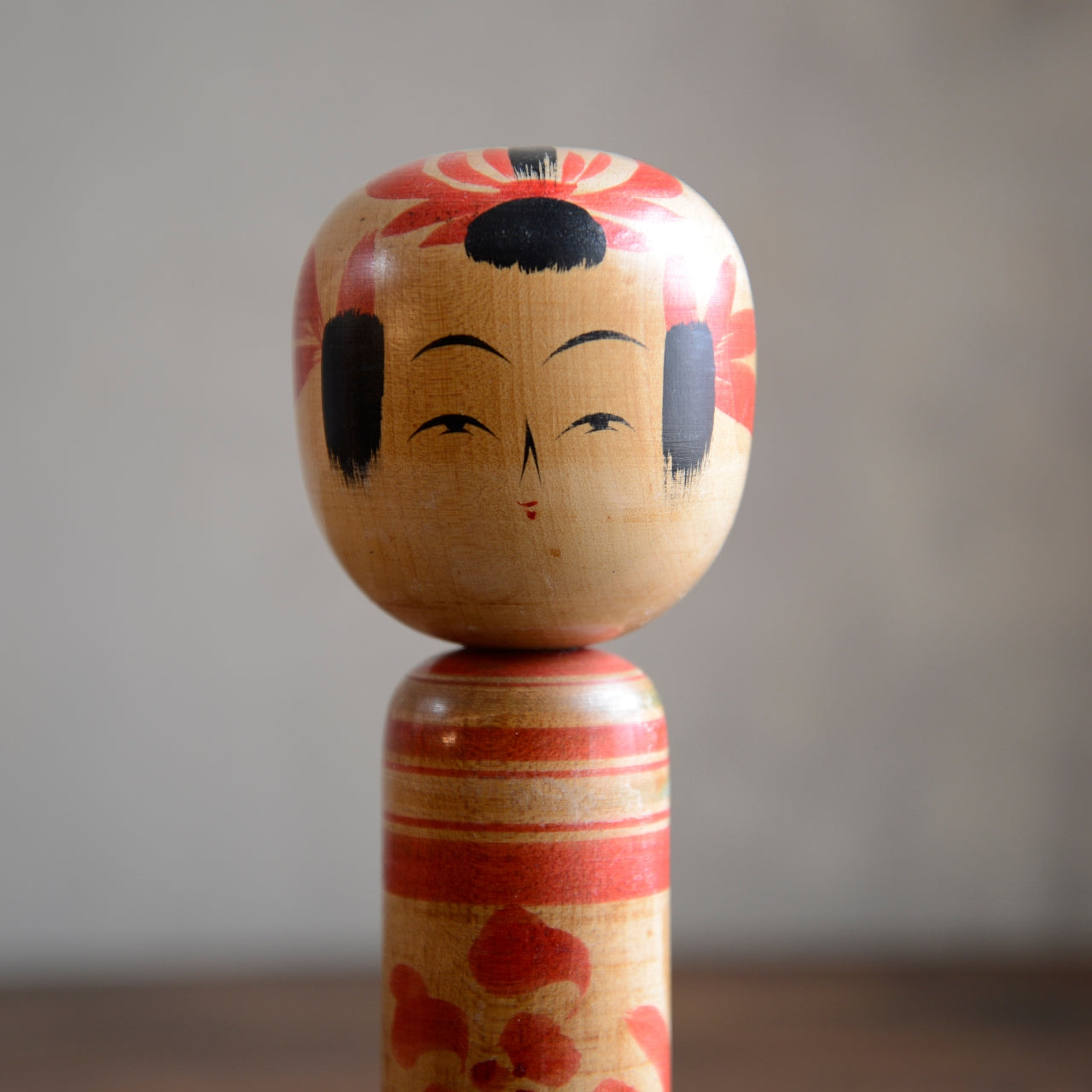 Set of 3 Traditional Japanese Folk Art Kokeshi Dolls