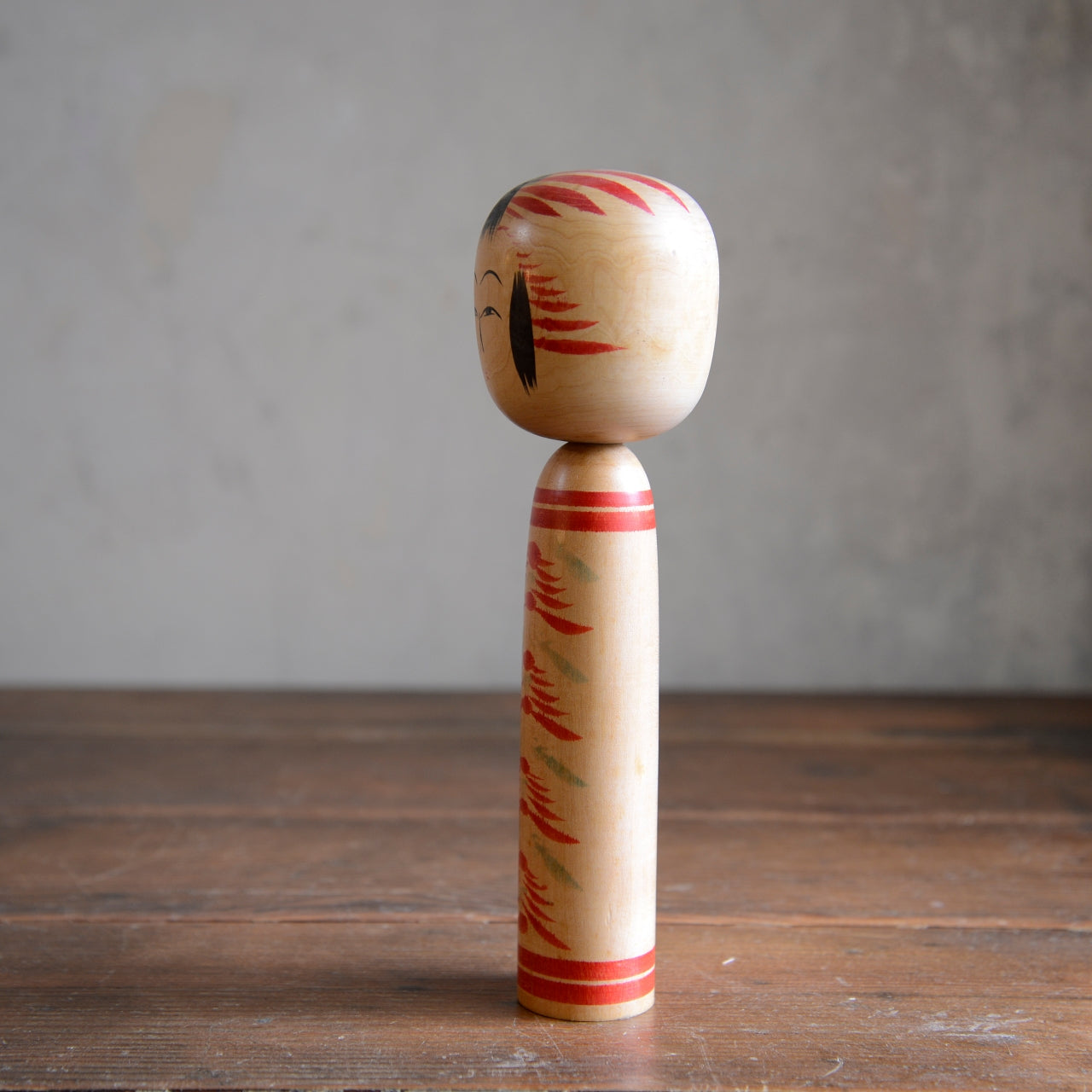 Set of 3 Traditional Japanese Folk Art Kokeshi Dolls