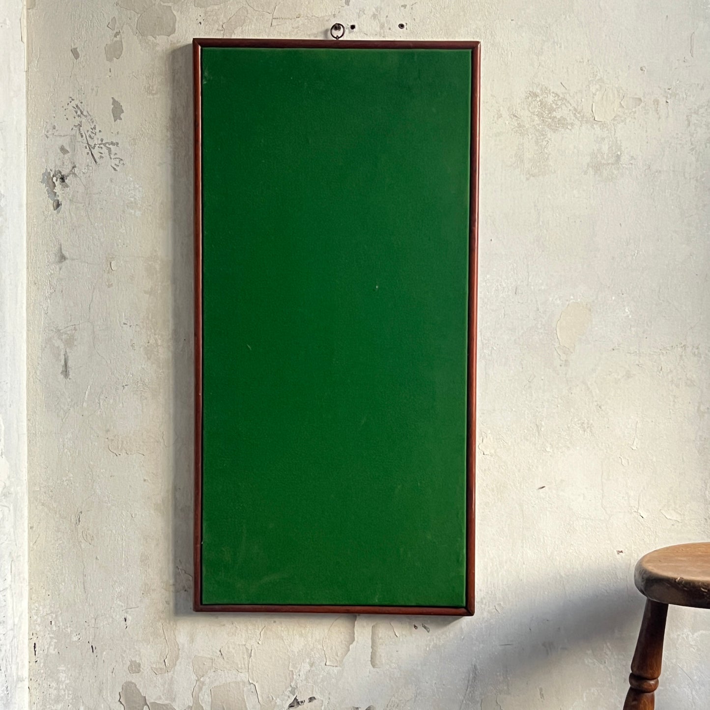 Late 19th Century Notice Pin Board with Mahogany Frame