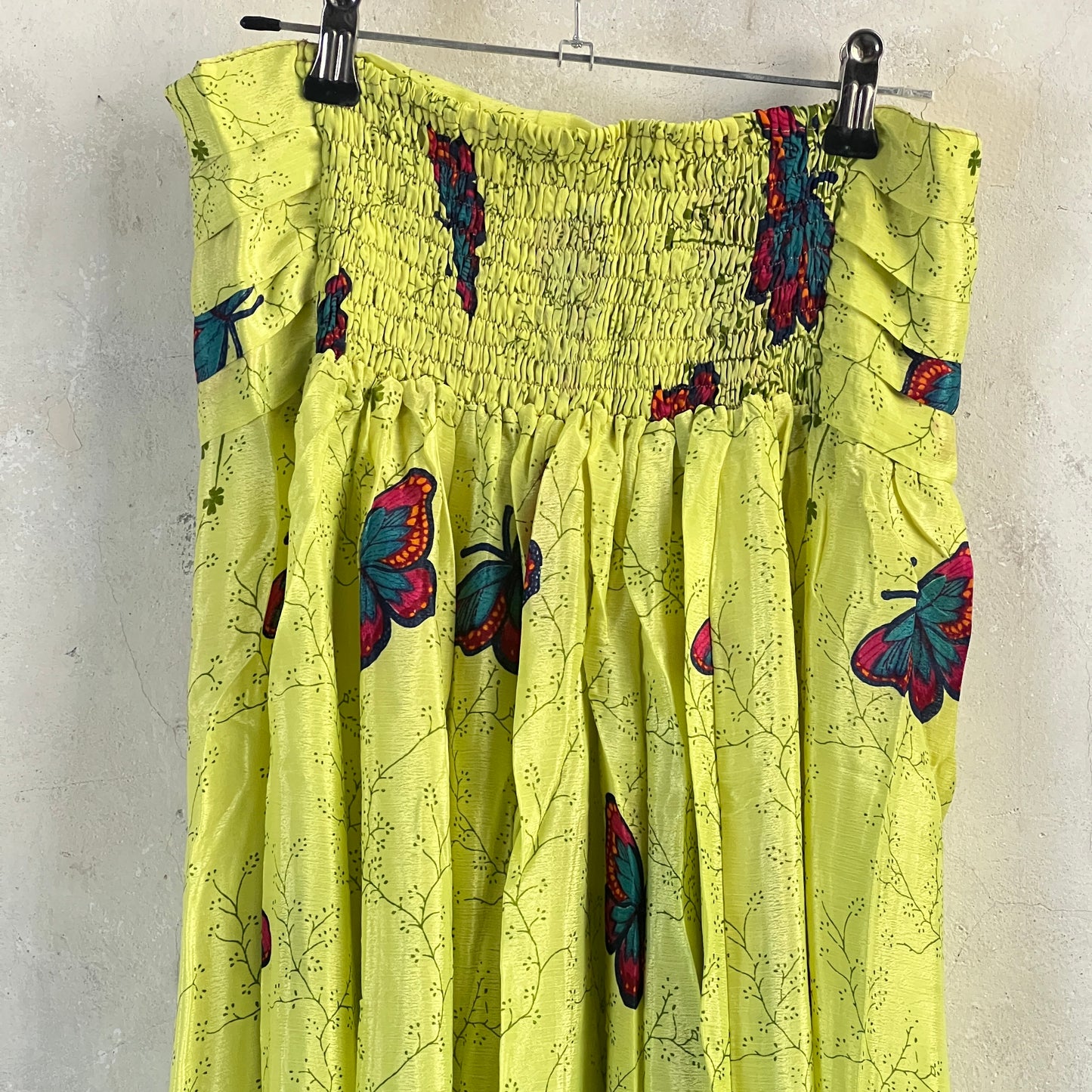 Vintage Silk Pleated Top Skirt