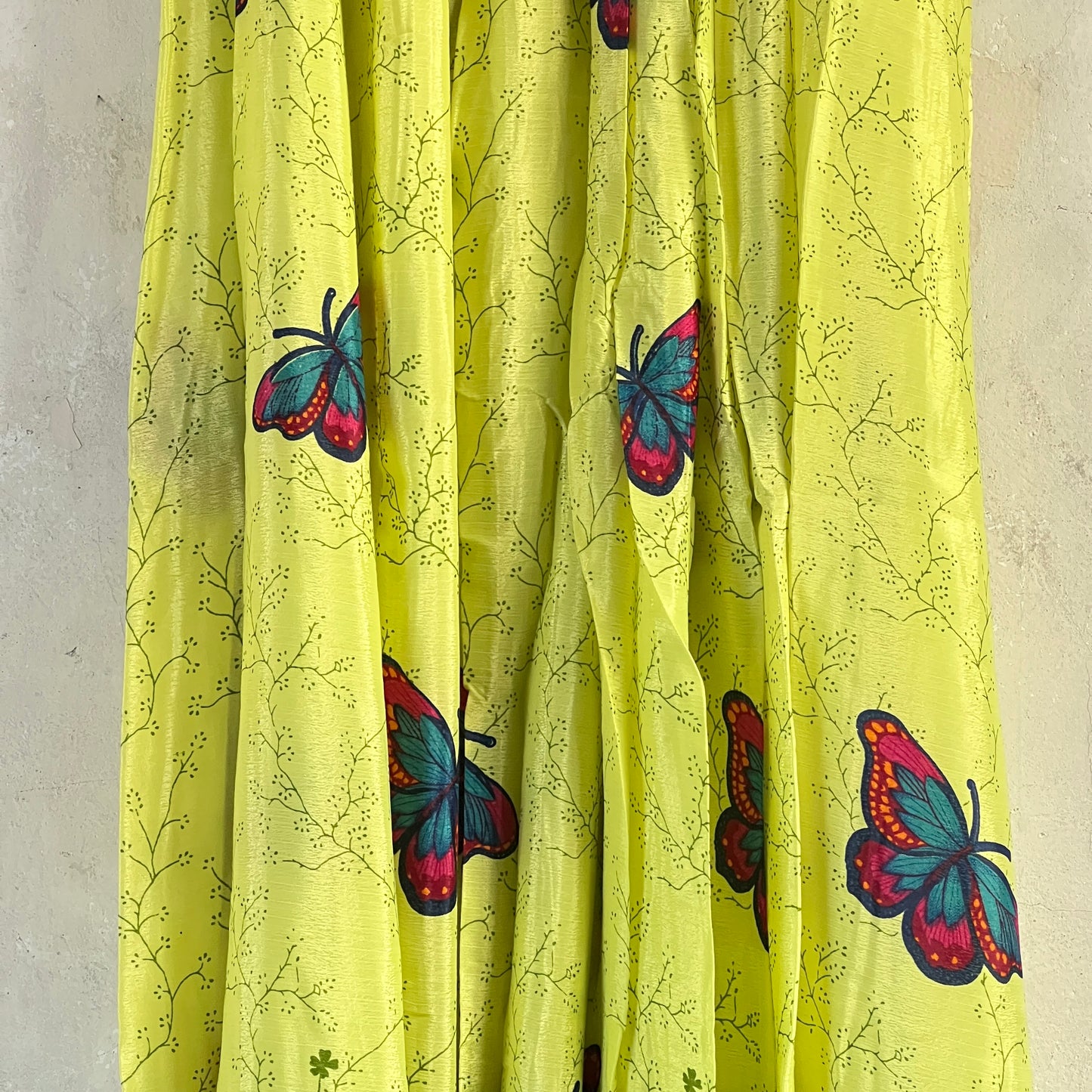 Vintage Silk Pleated Top Skirt