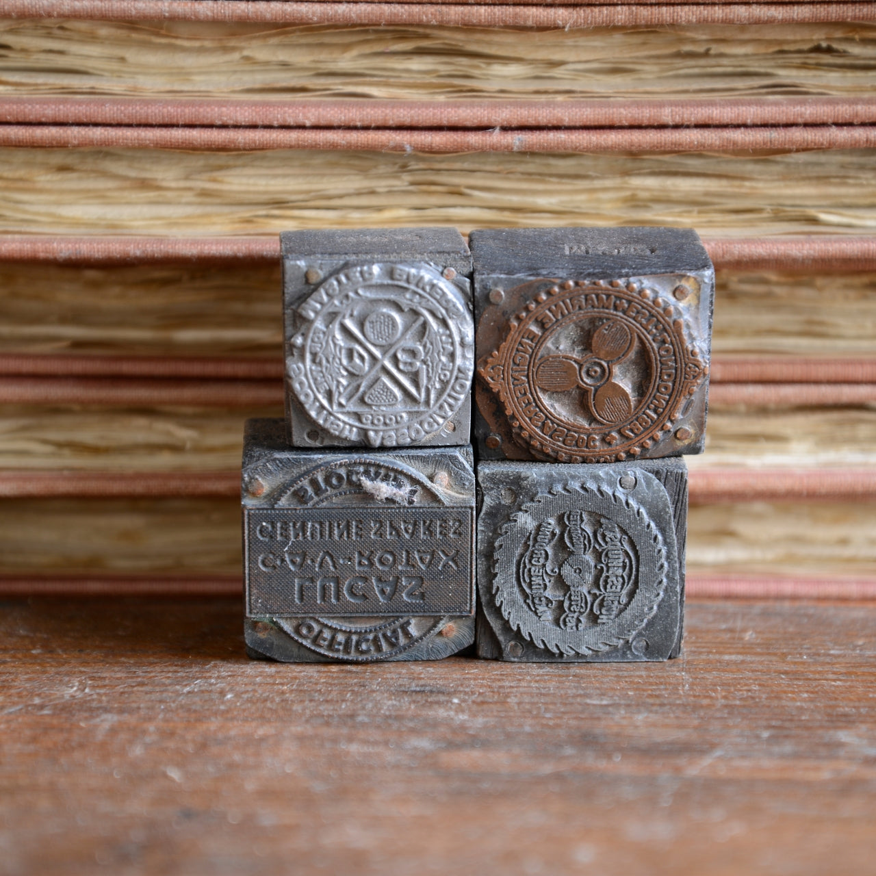 Collection of 50 Typeset Advertising Print Blocks - c1940