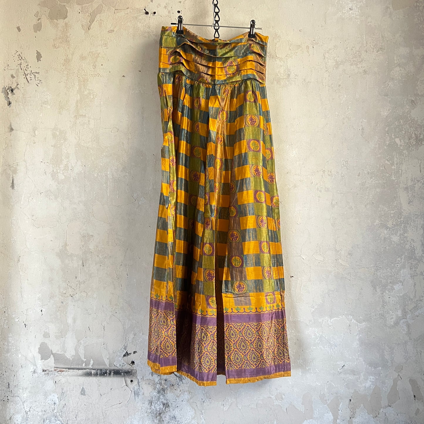Vintage Silk Pleated Top Skirt