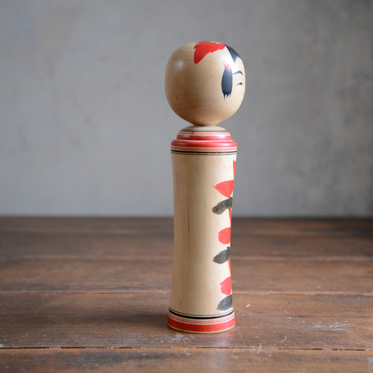 Set of 3 Traditional Japanese Folk Art Kokeshi Dolls