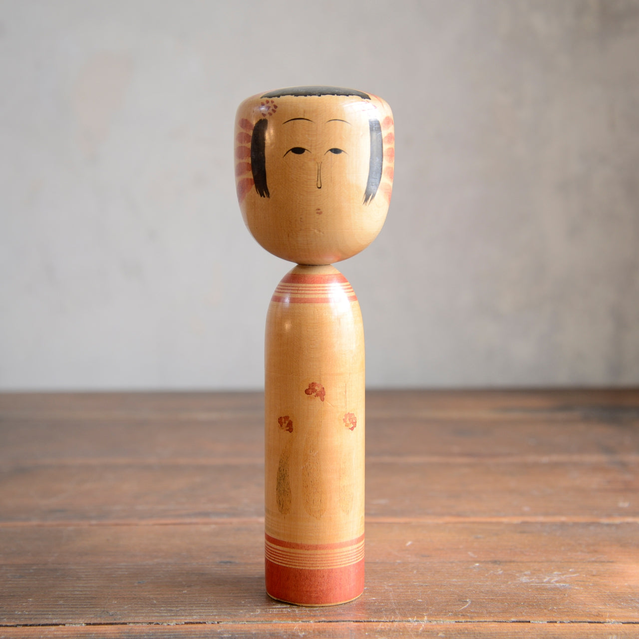 Set of 3 Traditional Japanese Folk Art Kokeshi Dolls