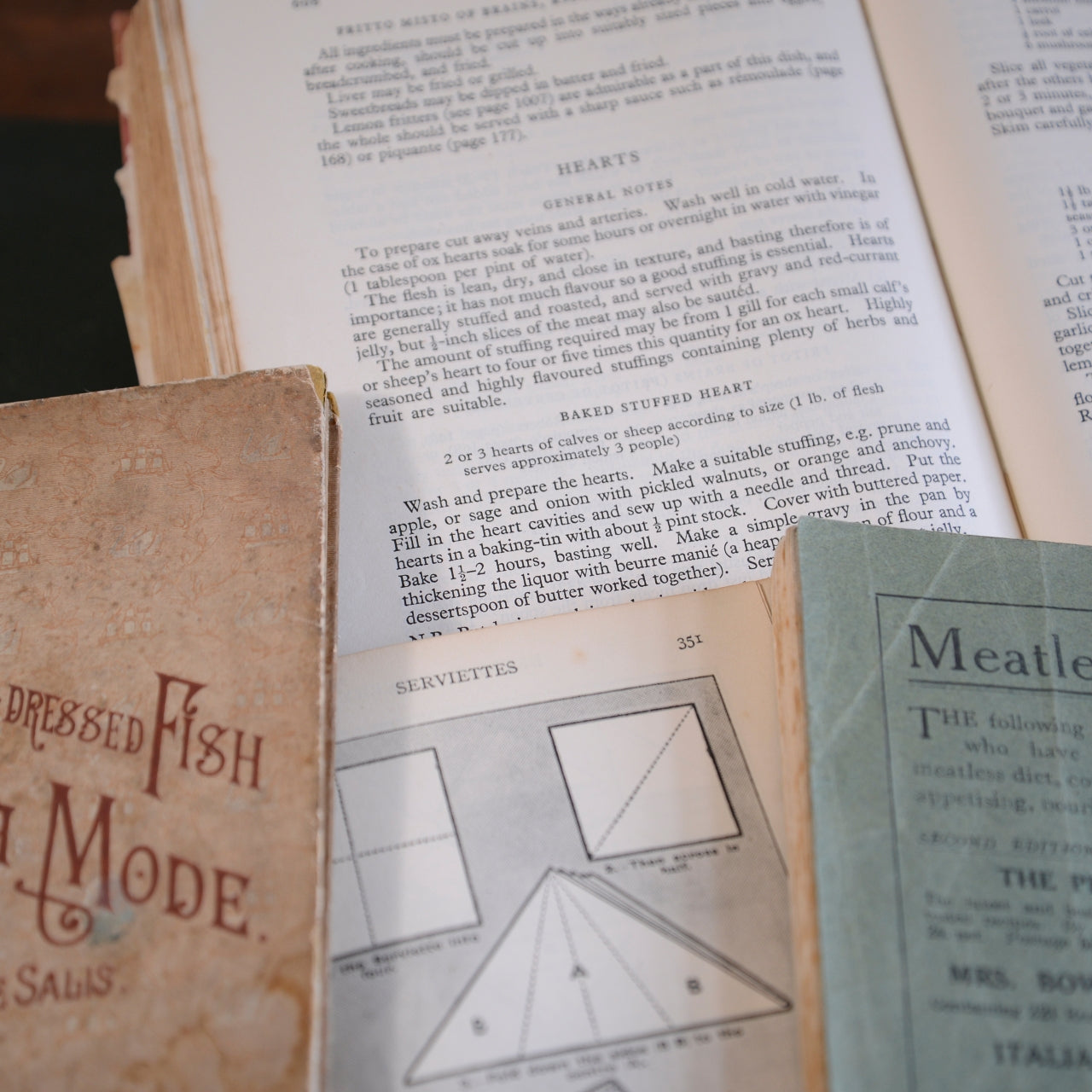 Collection of Antique Cookery Books
